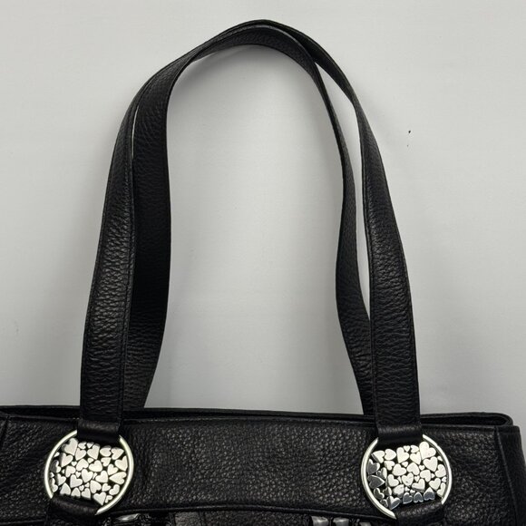 Brighton Black Pebble Leather Gator Embossed Purse Shoulder - Picture 6 of 16